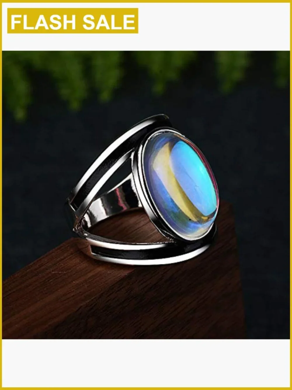 Vintage Silver Moonstone Ring Wedding Bridal Jewelry US 6